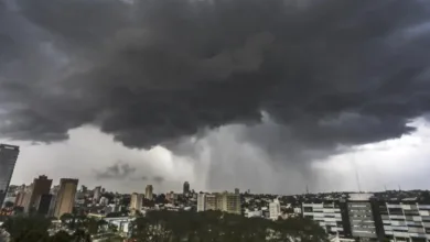 Chuva forte no Paraná durante temporal