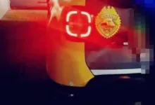 Viatura da Polícia Militar em atendimento de ocorrência