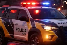 Viatura da Polícia Militar em operação