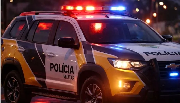 Viatura da Polícia Militar em operação