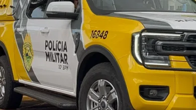 Viatura da Polícia Militar em atendimento