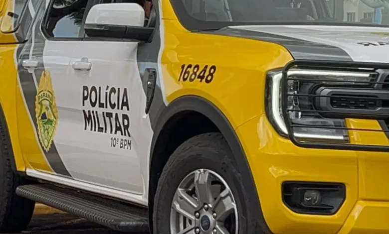 Viatura da Polícia Militar em atendimento
